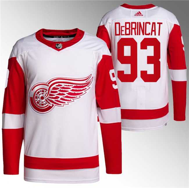 Mens Detroit Red Wings #93 Alex DeBrincat White Stitched Jersey->detroit red wings->NHL Jersey